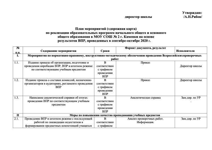 Тактический план реализации проекта