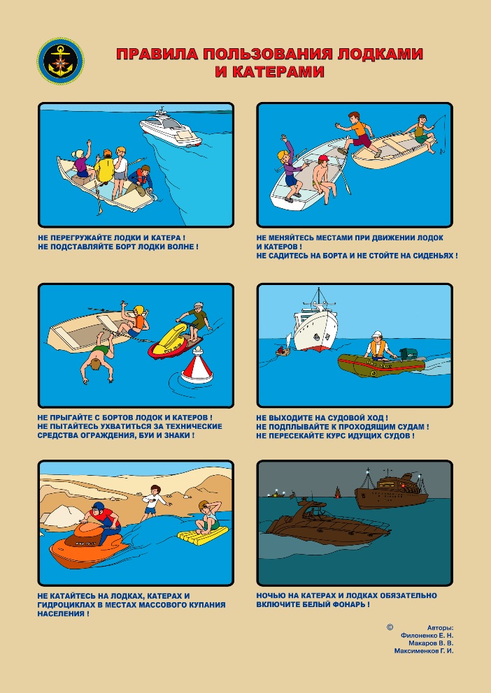 Правила пользования лодками и катерами